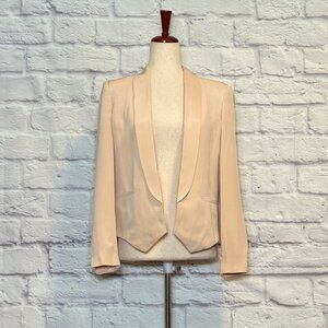Truth and Pride Blush Silk Open Cutaway Blazer